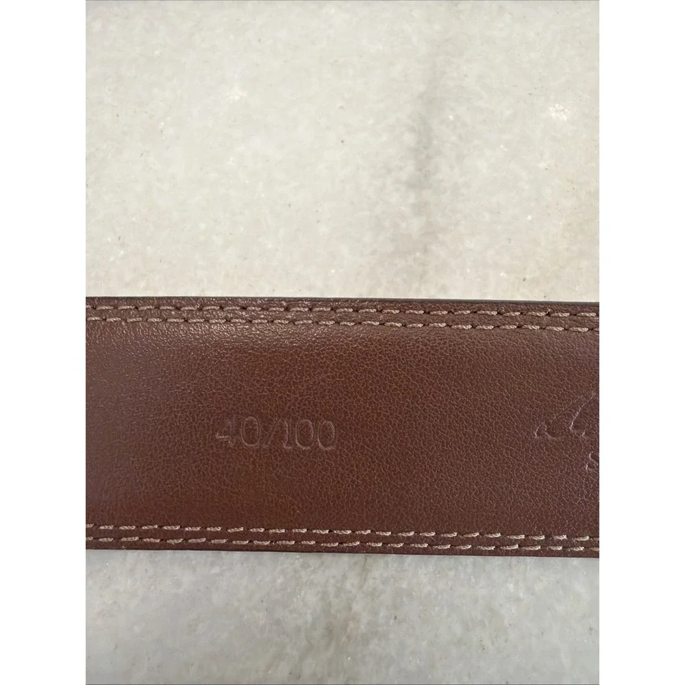 Daniel Cremieux Belt Mens 40/100 Brown Embossed Leather Signature Collection GWB